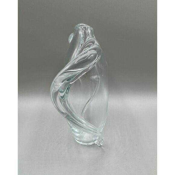 1981 Thomas Buechner Vase Very Light Aqua Clear w/Ribs Vitrix Art Glass Vintage - Picture 4 of 12